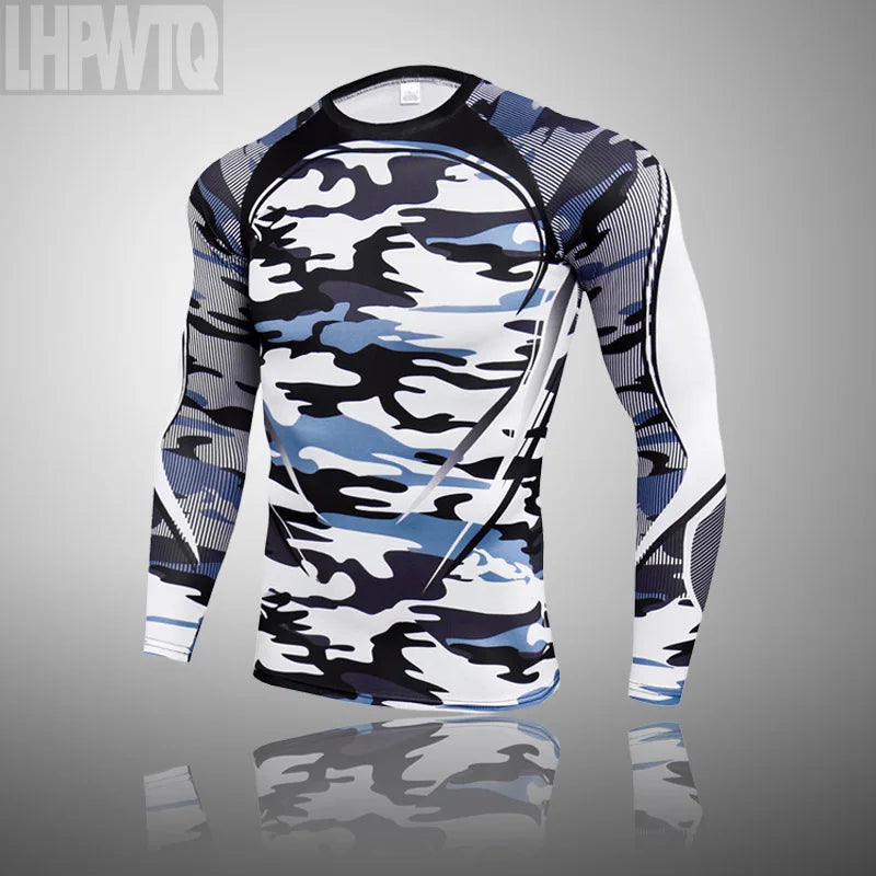 Men's Compression Sports Thermal Underwear Men Clothing Winter Sports Rashgard Track Suit Gym Bodybuilding Suit Second Skin Sets